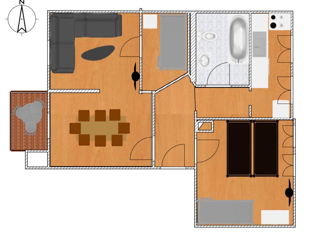 Jena City Apartment, Balkon, Sonnig, Wifi, Parkplaetze, Naehe Zentrum Exterior photo